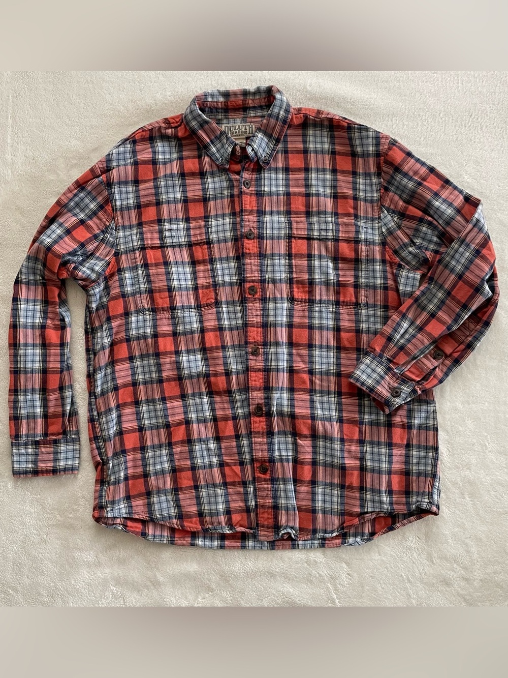 Duluth Trading Co 100% Cotton Plaid Flannel size L